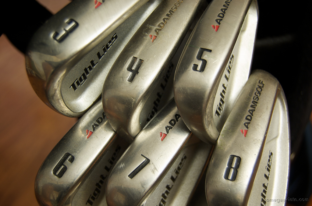 Six golf clubs